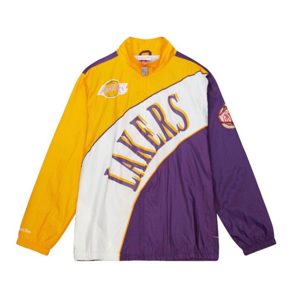 Mitchell & Ness Los Angeles Lakers Arched Retro Lined Windbreaker - Size Large